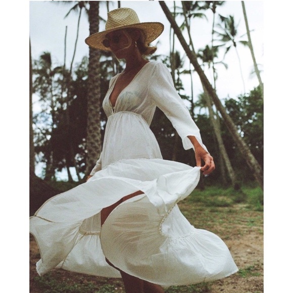 Billabong x Salty Blonde White Maxi Coverup Dress - Picture 9 of 11